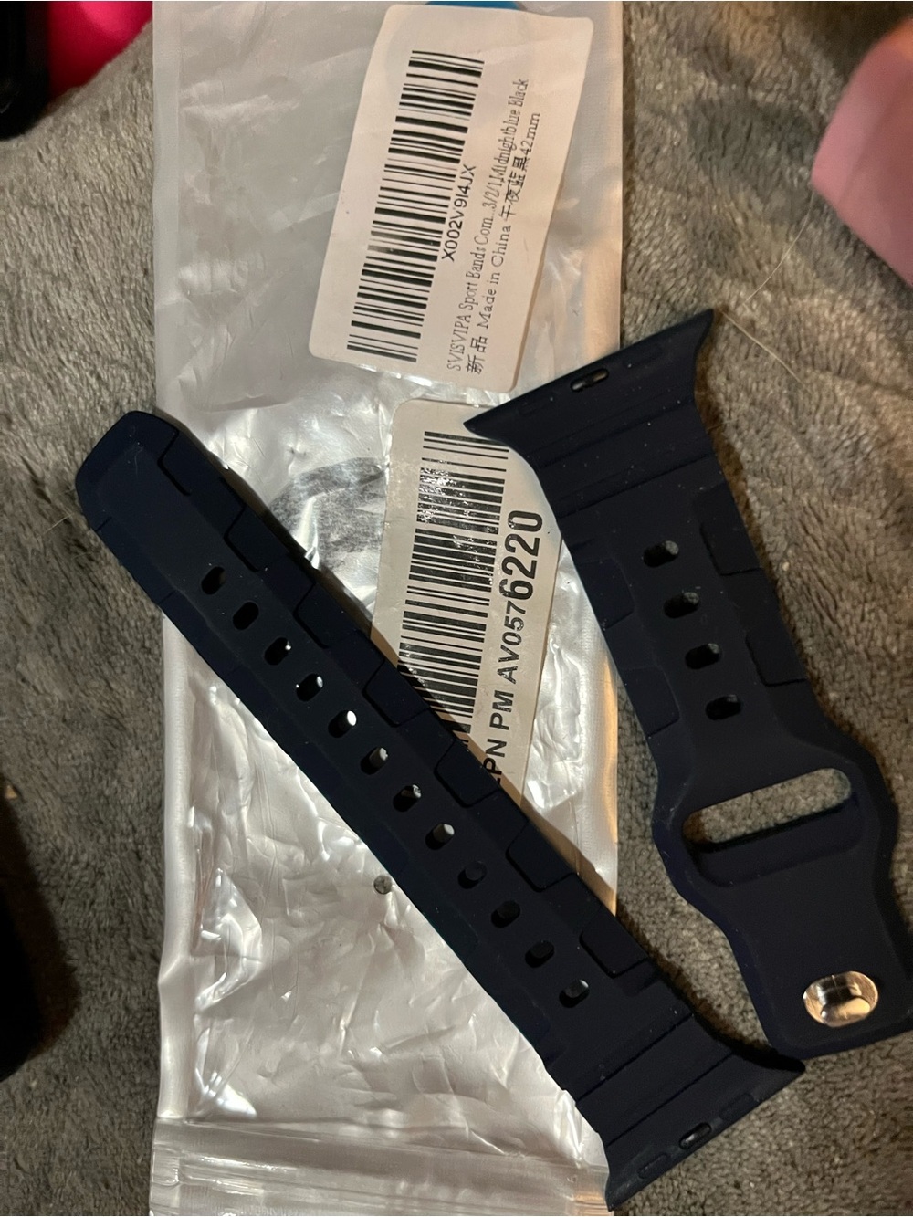 Navy Silicone Watch Band Replacement
